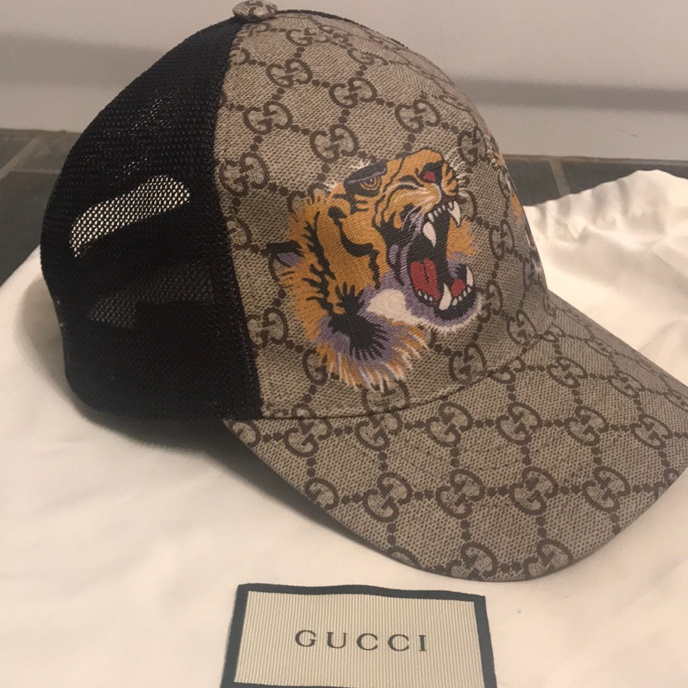 Tigers print GG Supreme baseball hat